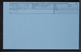 Riddell, NT52SW 4, Ordnance Survey index card, Recto