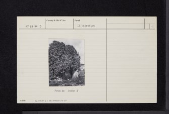 Earlston, Rhymer's Tower, NT53NE 3, Ordnance Survey index card, Recto
