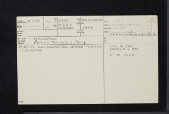 Drygrange, NT53NE 33, Ordnance Survey index card, page number 1, Recto