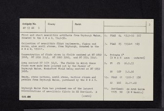 Monksford, NT53SE 8, Ordnance Survey index card, page number 3, Recto