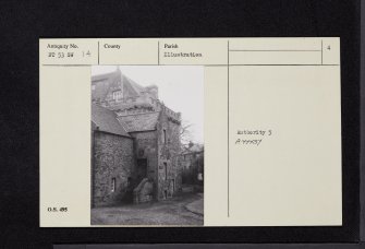 Darnick, Tower Road, Darnick Tower, NT53SW 14, Ordnance Survey index card, page number 4, Recto