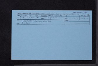 Melrose, Gattonside Suspension Footbridge, NT53SW 64, Ordnance Survey index card, Recto