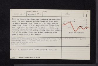 Thirlestane, NT54NE 15, Ordnance Survey index card, page number 2, Verso