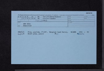 Hog Hill, NT55NW 11, Ordnance Survey index card, Recto