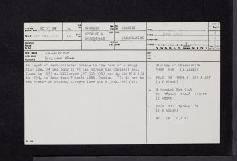 Hillhouse, NT55NW 16, Ordnance Survey index card, page number 1, Recto