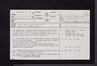 Long Bog, Borrowston Rig, NT55SE 4, Ordnance Survey index card, page number 1, Recto