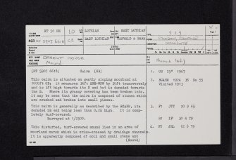 Danskine Burn, NT56NE 10, Ordnance Survey index card, page number 1, Recto