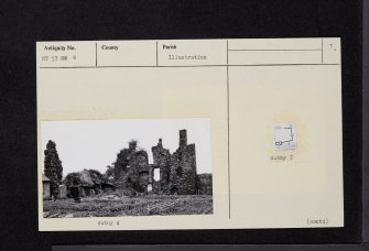 Garleton Castle, NT57NW 8, Ordnance Survey index card, page number 1, Recto