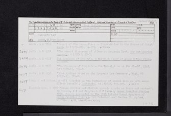 Traprain Law, 'Traprain Treasure', NT57SE 1.18, Ordnance Survey index card, page number 1, Recto