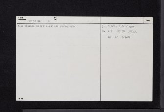 East Bearford, NT57SE 16, Ordnance Survey index card, page number 2, Verso