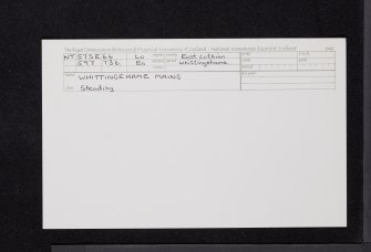 Whittingehame Mains, NT57SE 66, Ordnance Survey index card, Recto