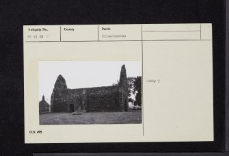 Haddington, Bullet Loan, St Martin's Church, NT57SW 5, Ordnance Survey index card, Recto