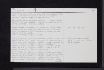 North Berwick, St Andrew's Church And Burial-Ground, NT58NE 3, Ordnance Survey index card, page number 2, Verso