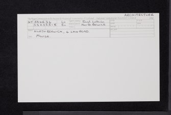 North Berwick, 4 Law Road, Manse, NT58NE 36, Ordnance Survey index card, Recto
