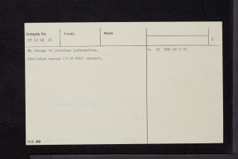 Martinlee Sike, NT60NE 6, Ordnance Survey index card, page number 2, Verso