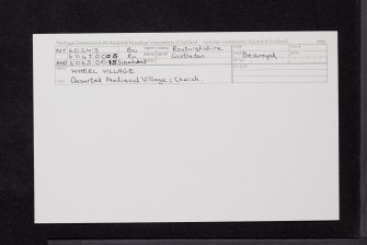 Wheel Village, NT60SW 5, Ordnance Survey index card, Recto