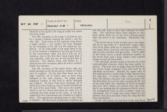 Ferniehurst Castle, NT61NE 13, Ordnance Survey index card, page number 5, Recto