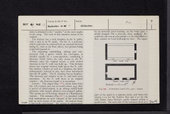 Ferniehurst Castle, NT61NE 13, Ordnance Survey index card, page number 7, Recto