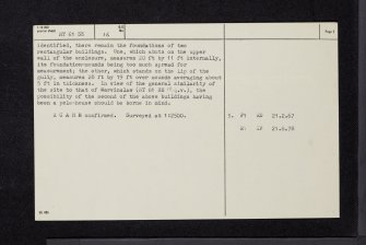 Roughlee, NT61SE 16, Ordnance Survey index card, page number 2, Verso
