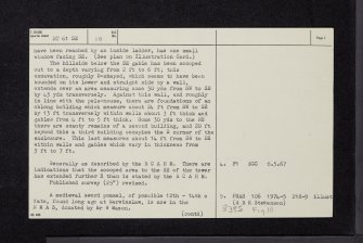 Mervinslaw Pele-House, NT61SE 18, Ordnance Survey index card, page number 2, Verso