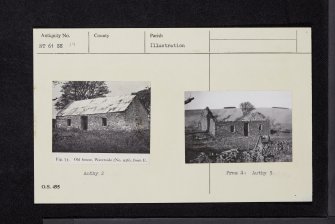 Waterside, Old House, NT61SE 19, Ordnance Survey index card, Recto