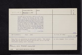 Crag Wood, NT62NE 3, Ordnance Survey index card, page number 2, Verso