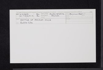 Battle Of Ancrum Moor, NT62NW 8, Ordnance Survey index card, Recto