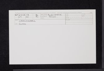 Crailinghall, NT62SE 13, Ordnance Survey index card, Recto