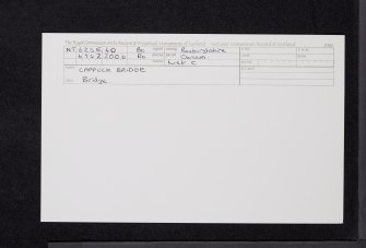 Cappuck Bridge, NT62SE 40, Ordnance Survey index card, Recto