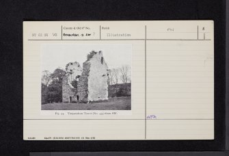 Timpendean Tower, NT62SW 10, Ordnance Survey index card, page number 5, Recto