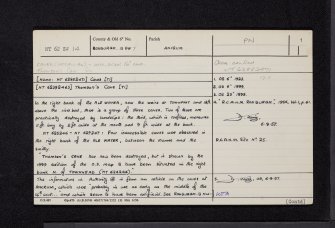 Ancrum, NT62SW 14, Ordnance Survey index card, page number 1, Recto