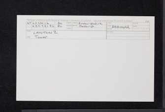 Lanton, NT62SW 16, Ordnance Survey index card, Recto