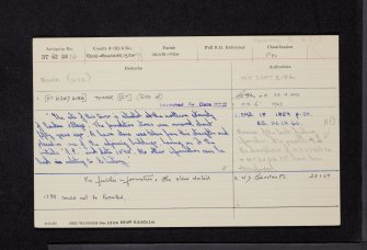 Lanton, NT62SW 16, Ordnance Survey index card, Recto