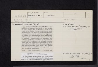 Harden Burn, Monklaw, NT62SW 22, Ordnance Survey index card, page number 1, Recto