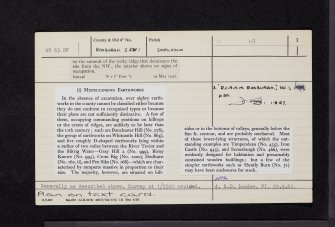 Sandyknowe, NT63SW 1, Ordnance Survey index card, page number 3, Recto