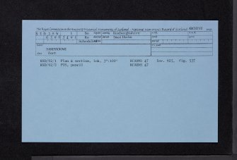 Sandyknowe, NT63SW 1, Ordnance Survey index card, Recto