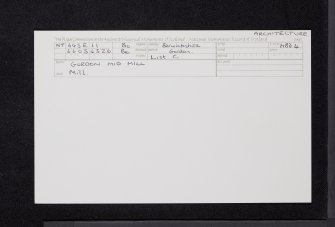 Gordon Mid Mill, NT64SE 11, Ordnance Survey index card, Recto