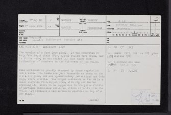 Spottiswoode, NT65SW 1, Ordnance Survey index card, page number 1, Recto