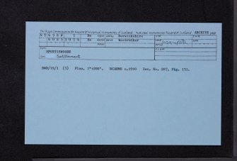 Spottiswoode, NT65SW 1, Ordnance Survey index card, Recto