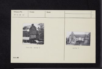 Wedderlie House, NT65SW 10, Ordnance Survey index card, page number 2, Verso