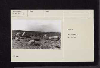 'The Nine Stones', NT66NW 14, Ordnance Survey index card, page number 1, Recto