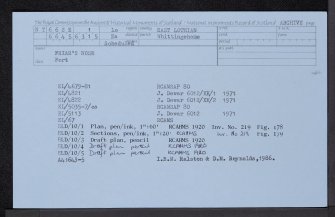 Friar's Nose, NT66SE 1, Ordnance Survey index card, Recto