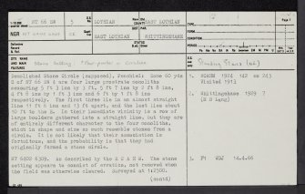 Penshiel Grange, NT66SW 5, Ordnance Survey index card, page number 1, Recto