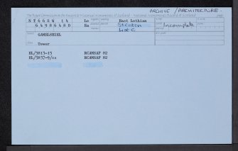 Gamelshiel, NT66SW 14, Ordnance Survey index card, Recto