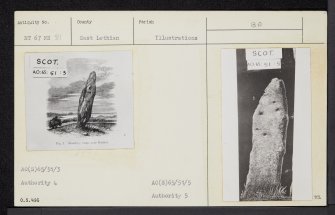 Easter Broomhouse, NT67NE 21, Ordnance Survey index card, Recto