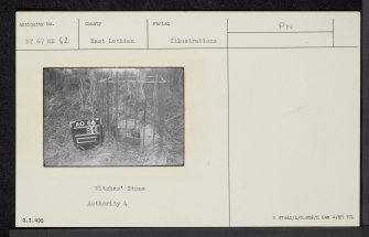Witches' Stone, Spott, NT67NE 62, Ordnance Survey index card, Recto