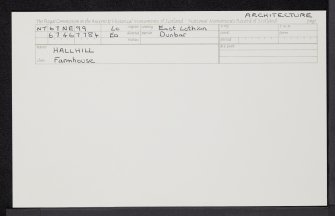 Dunbar, Lochend Wood, Hallhill, NT67NE 99, Ordnance Survey index card, Recto