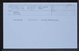Eweford, NT67NE 123, Ordnance Survey index card, Recto