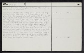 'Auldhame', Seacliff, NT68SW 1, Ordnance Survey index card, page number 2, Verso
