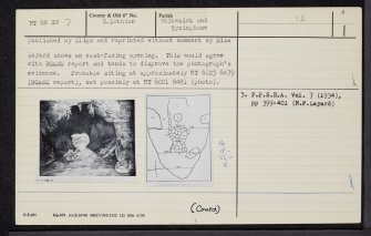 St Baldred's Cave, NT68SW 7, Ordnance Survey index card, page number 4, Verso